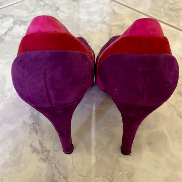 Size 6 Nine West color block heels - Picture 3 of 4